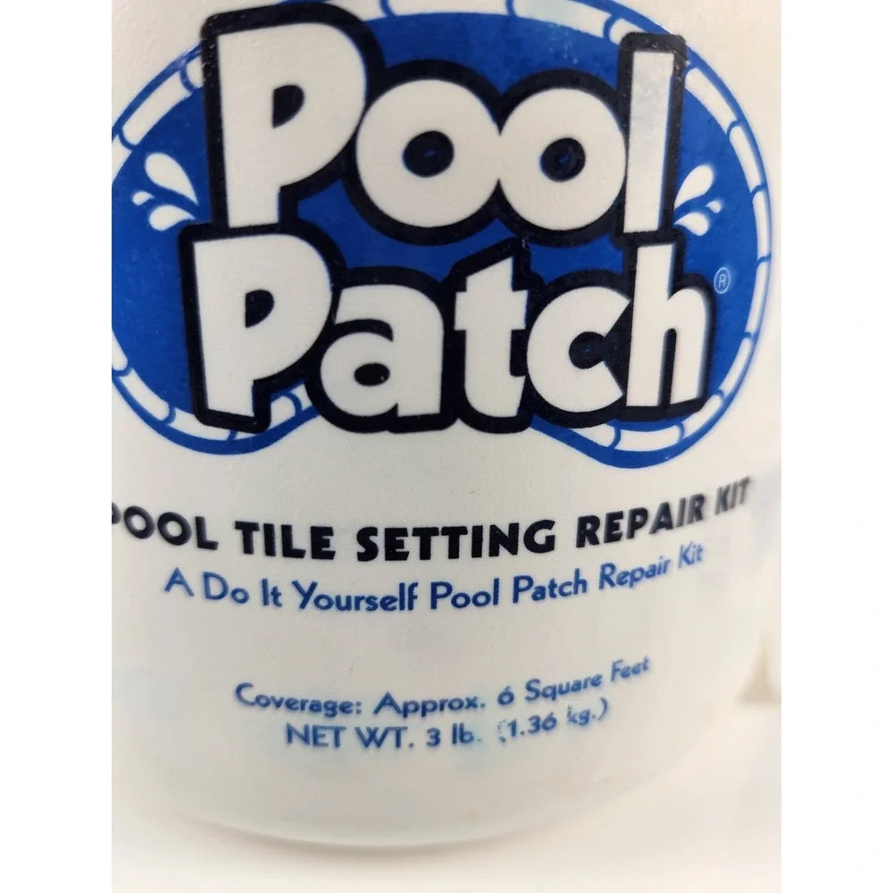 NEW White Pool Tile Adhesive Repair Kit - Quick-Dry, Strong Bond 3 Lb, 6 Sq. Ft.